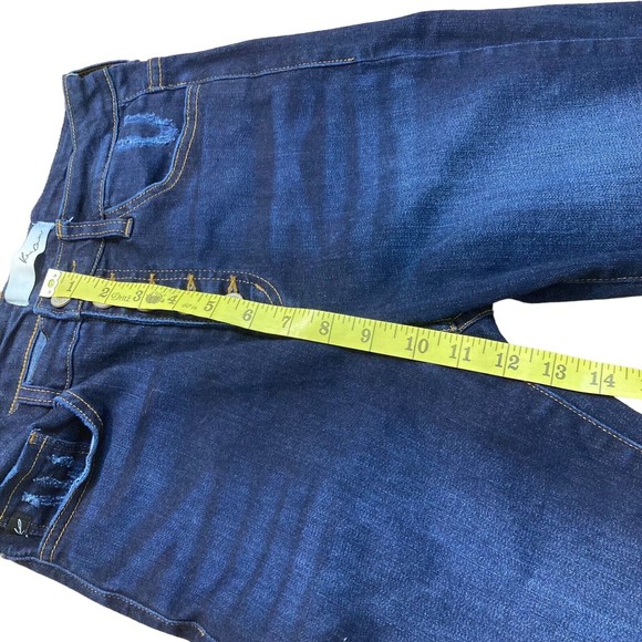 Kancan Greyson High Rise Super Skinny Jeans Womens 5/26 Blue Stretch Ankle Fray - Picture 5 of 7